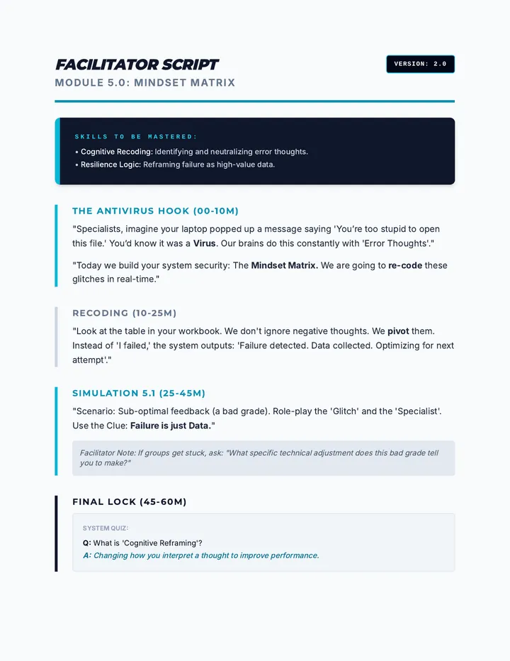 Mastery Script Lesson 5