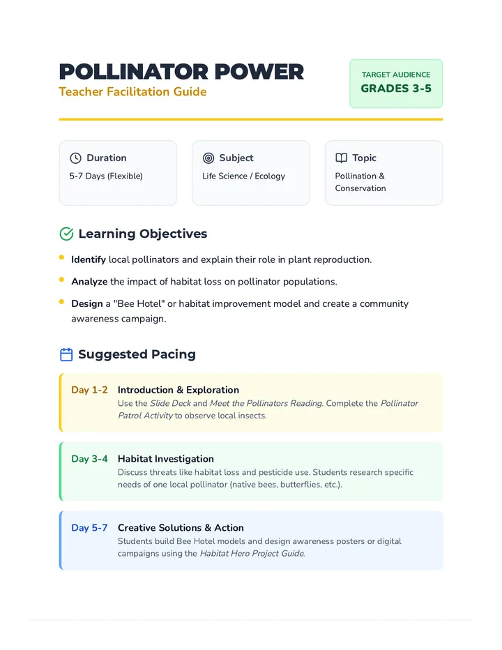 Pollinator Power Teacher Guide