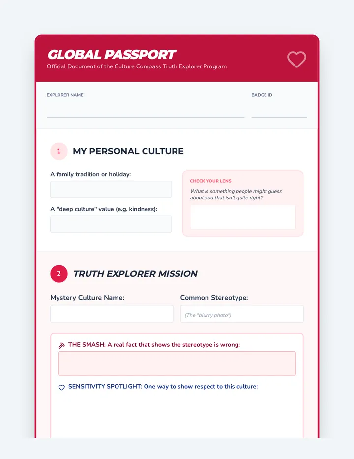 Global Passport Worksheet