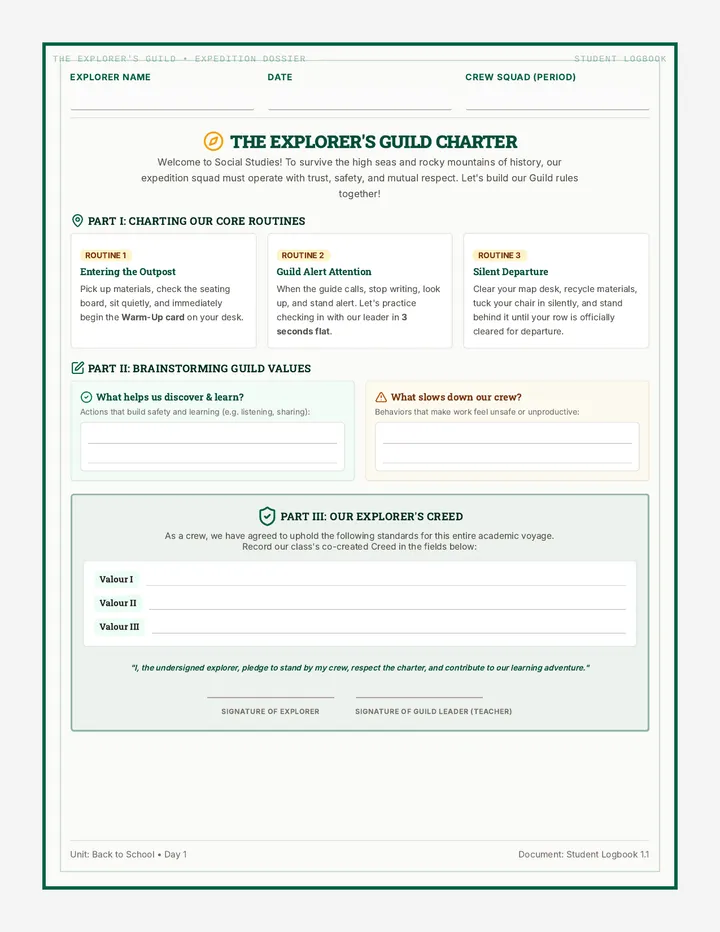 Guild Charter Handout