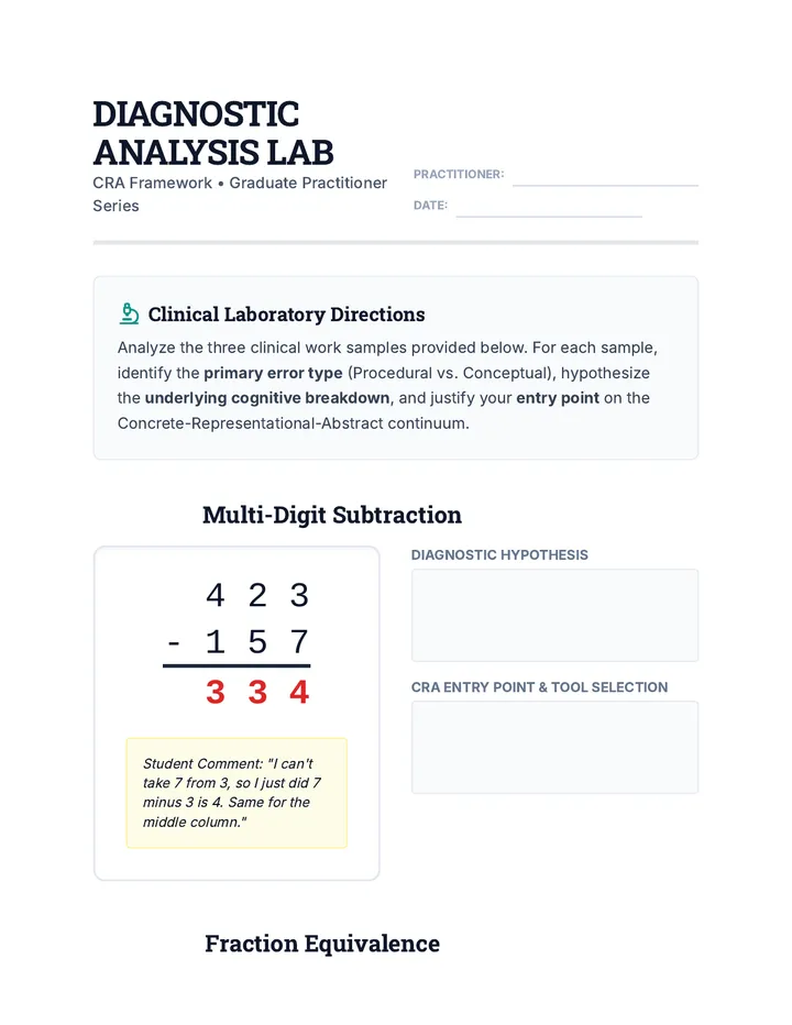 Error Analysis Lab Worksheet
