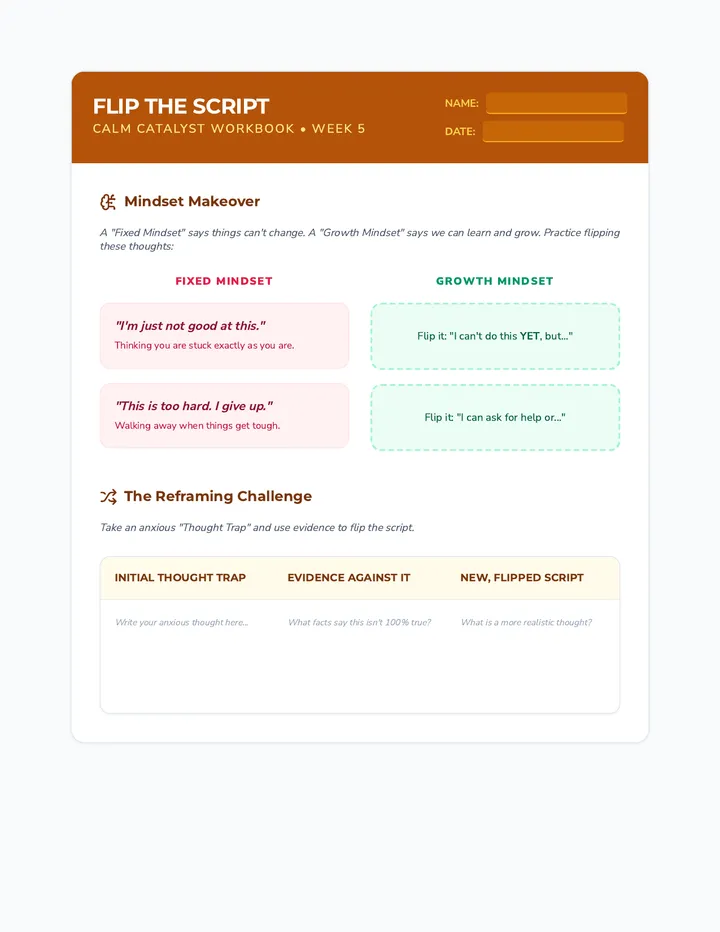 Flip the Script Workbook Page