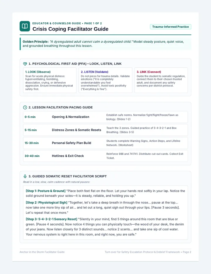 Crisis Coping Facilitator Guide