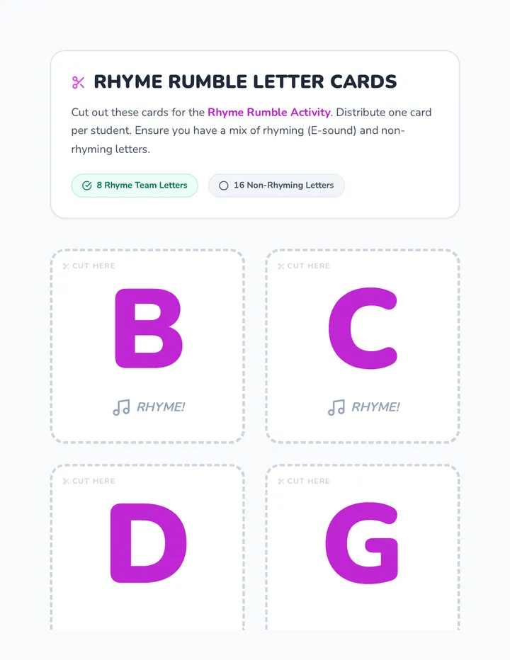 Rhyme Rumble Cards