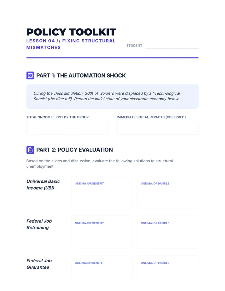 Policy Toolkit Worksheet