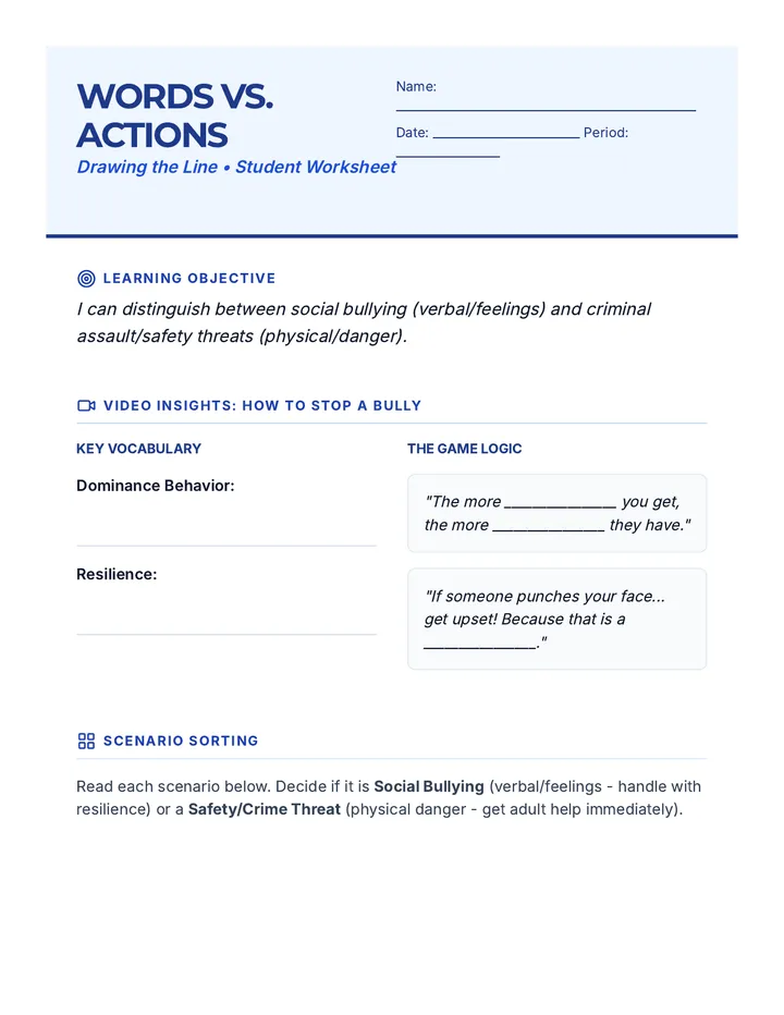 Drawing the Line Worksheet