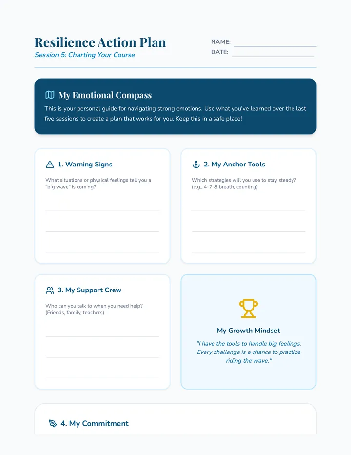 Resilience Action Plan Worksheet