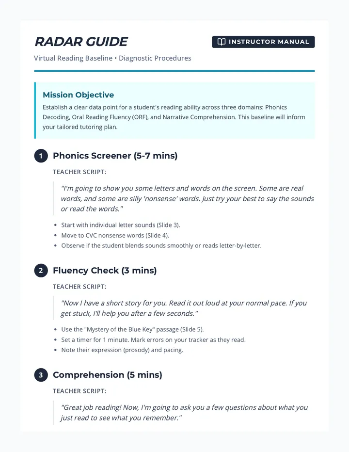 Radar Guide Teacher Resource