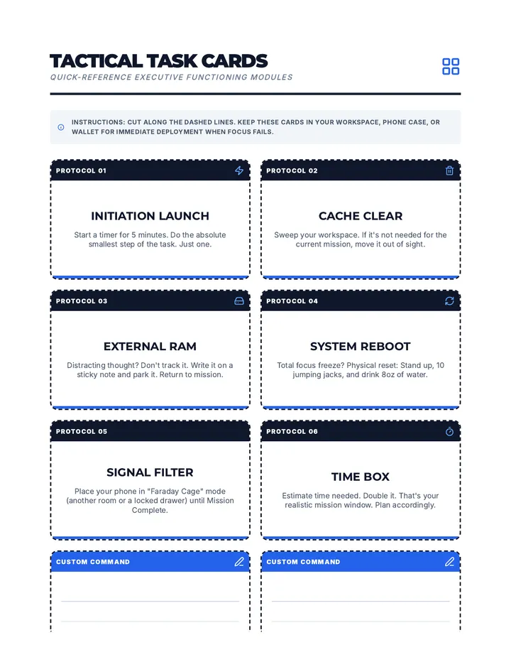 Tactical Task Cards