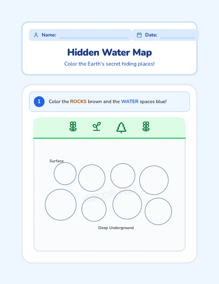Hidden Water Worksheet
