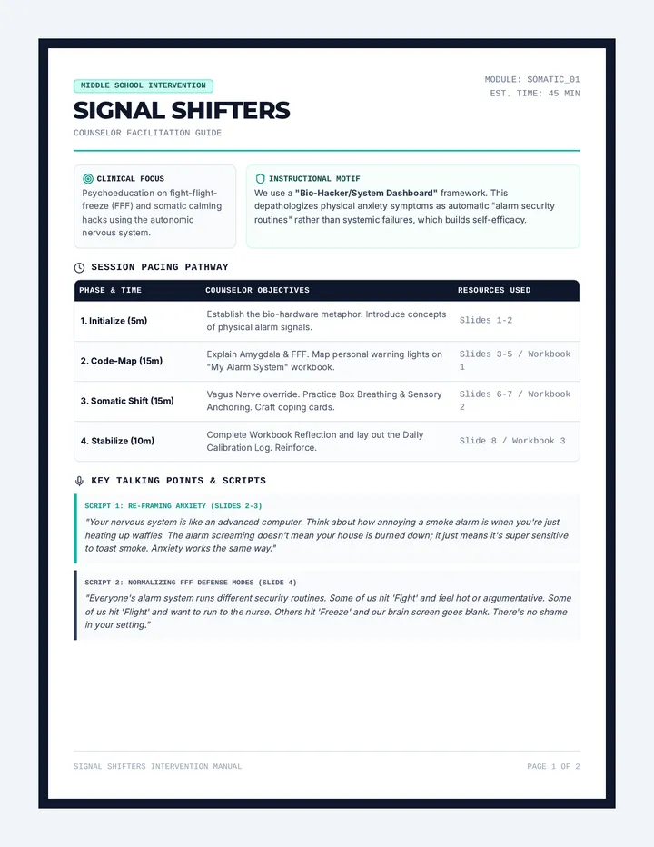 Signal Shifters Counselor Guide