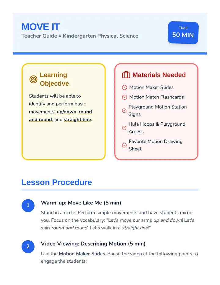 Move It Teacher Guide