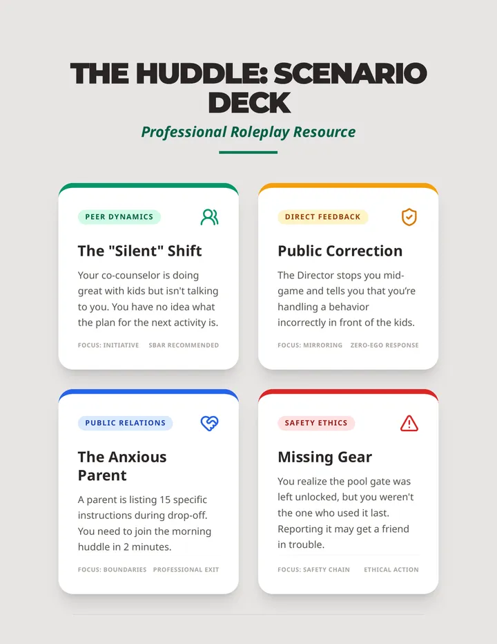 Huddle Scenario Cards
