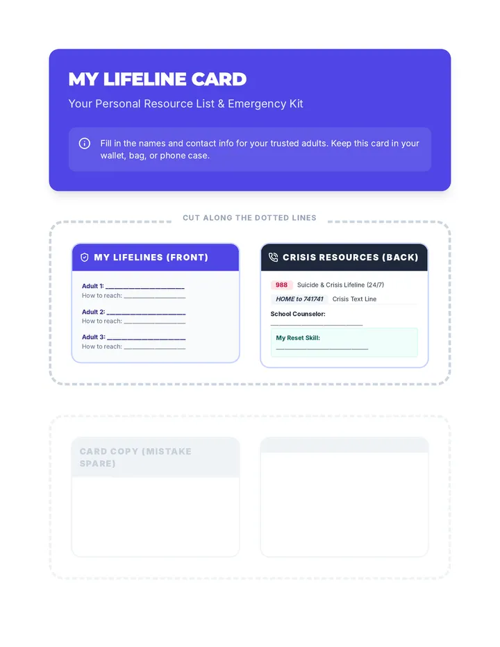 My Lifeline Wallet Card