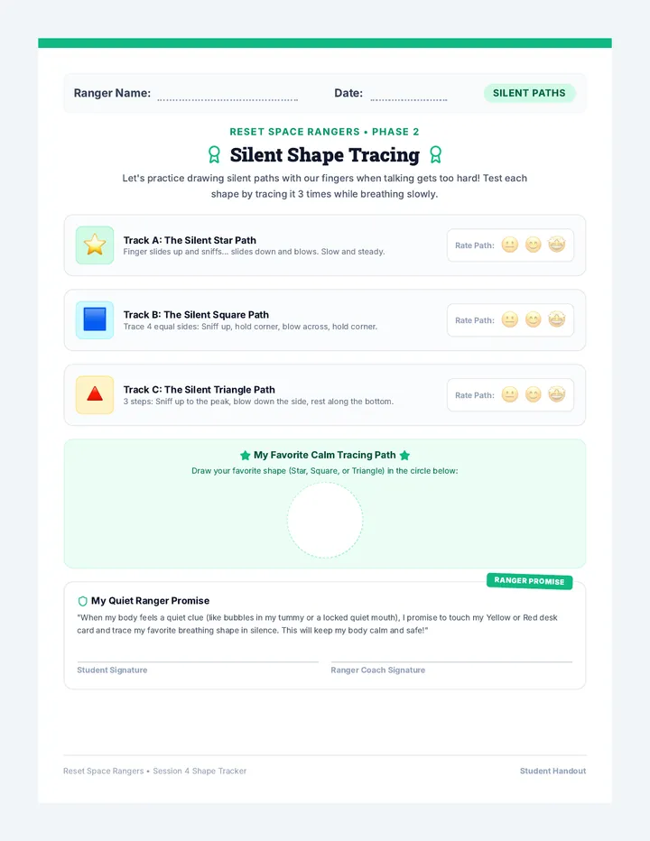 Shape Tracing Tracker Handout
