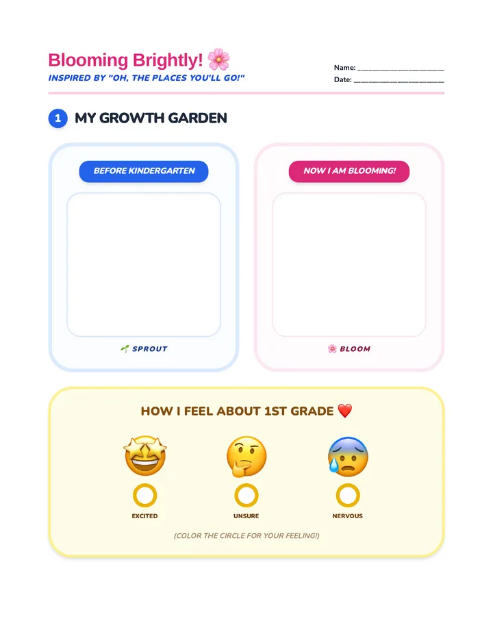 Growth Garden Worksheet
