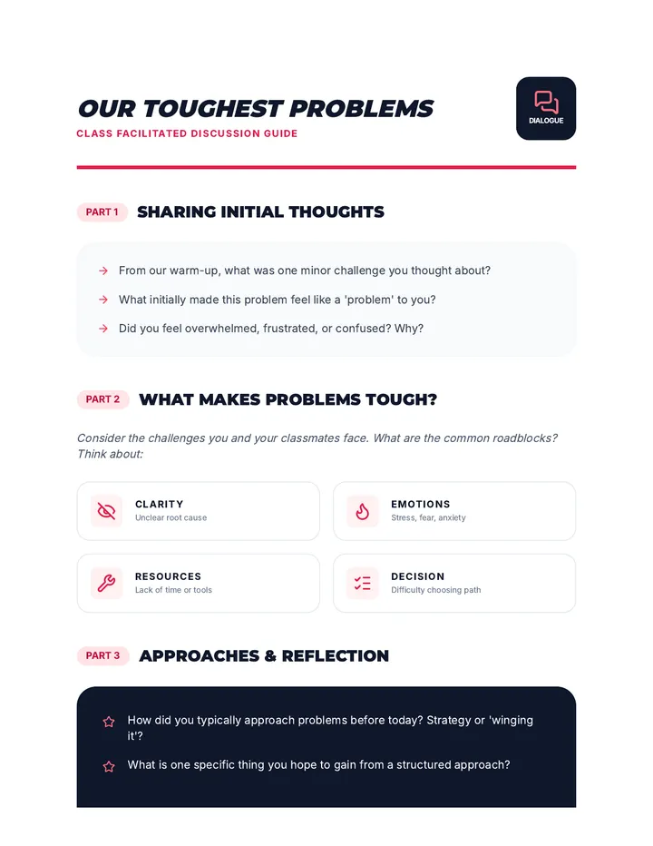Our Toughest Problems Discussion Guide