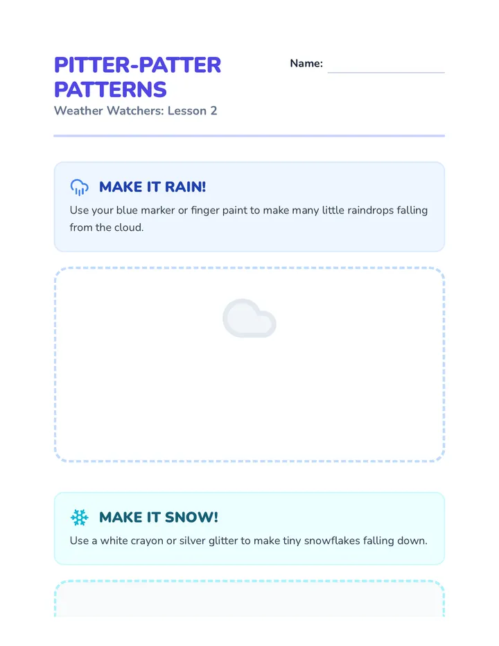 Pitter-Patter Patterns Activity