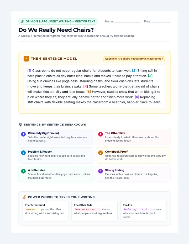 Chair Dilemma Mentor Text