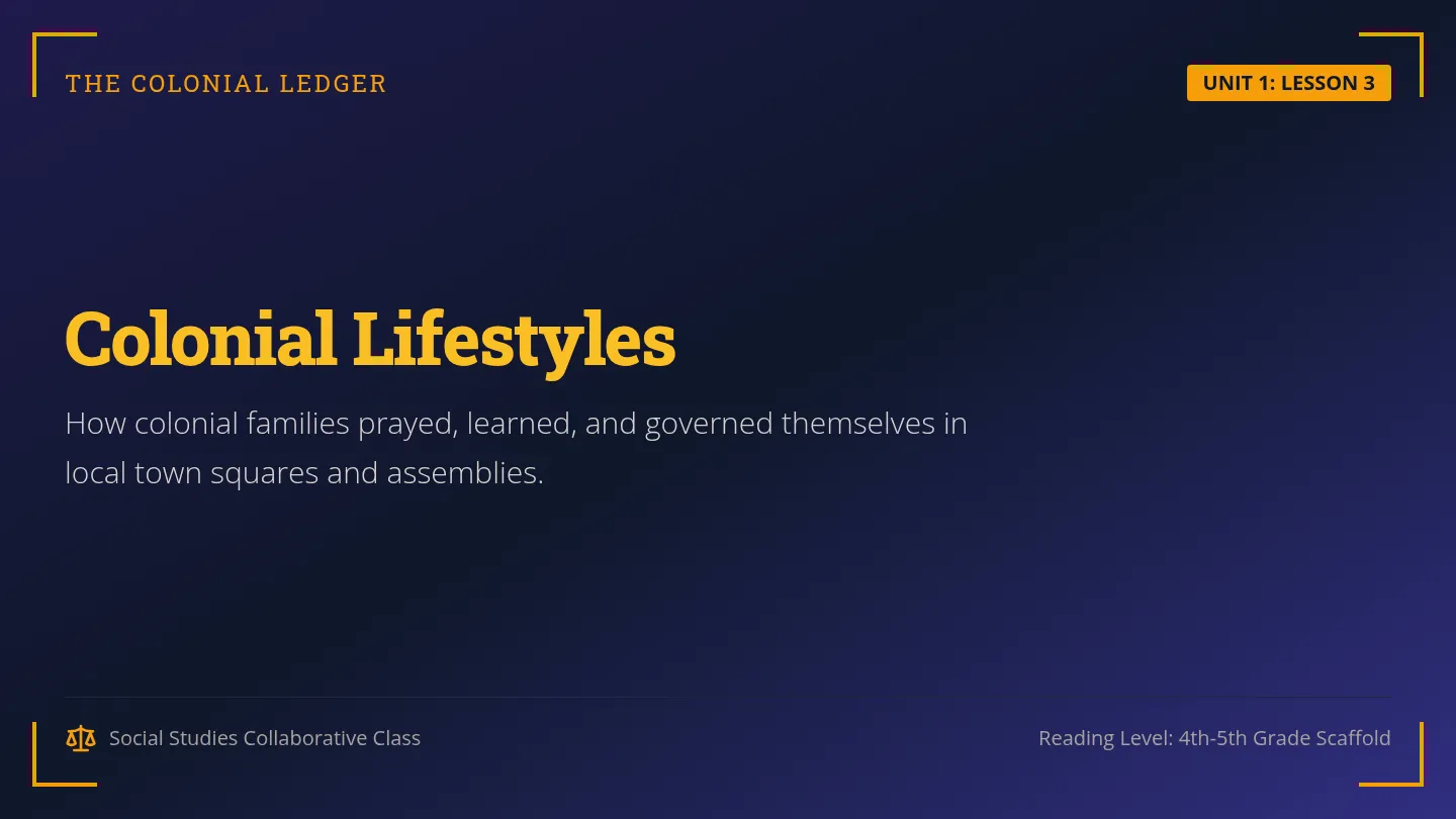 Colonial Lifestyles Slides