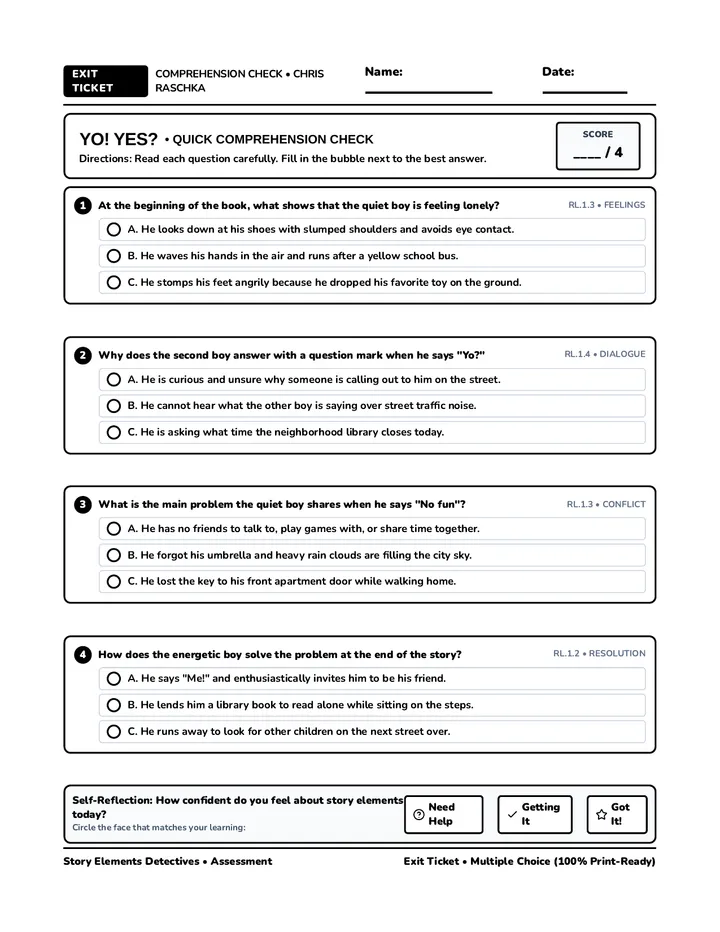 Yo Yes Exit Ticket
