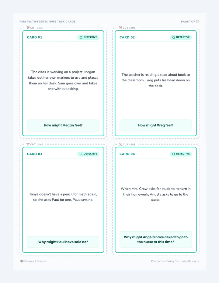 Perspective Taking Task Cards