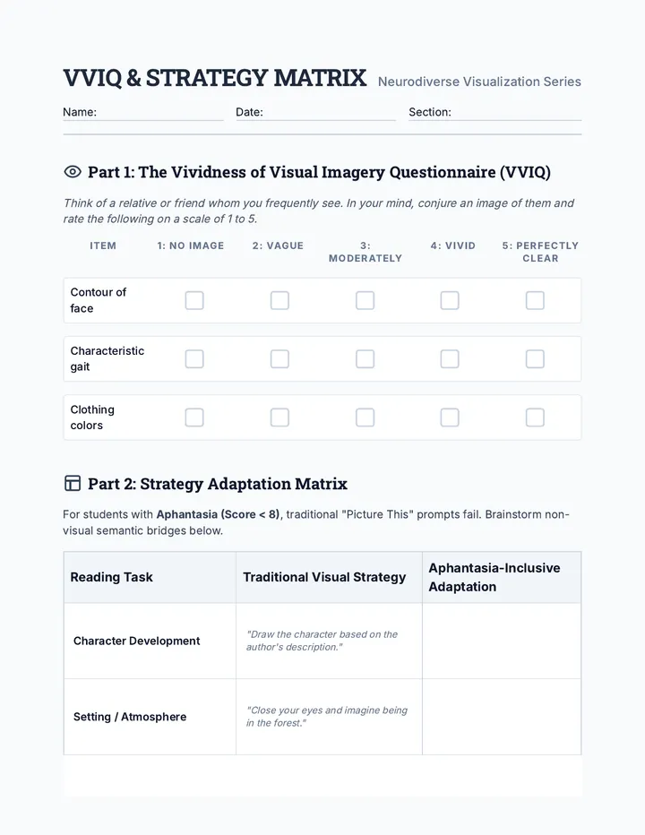 VVIQ Scoring Matrix