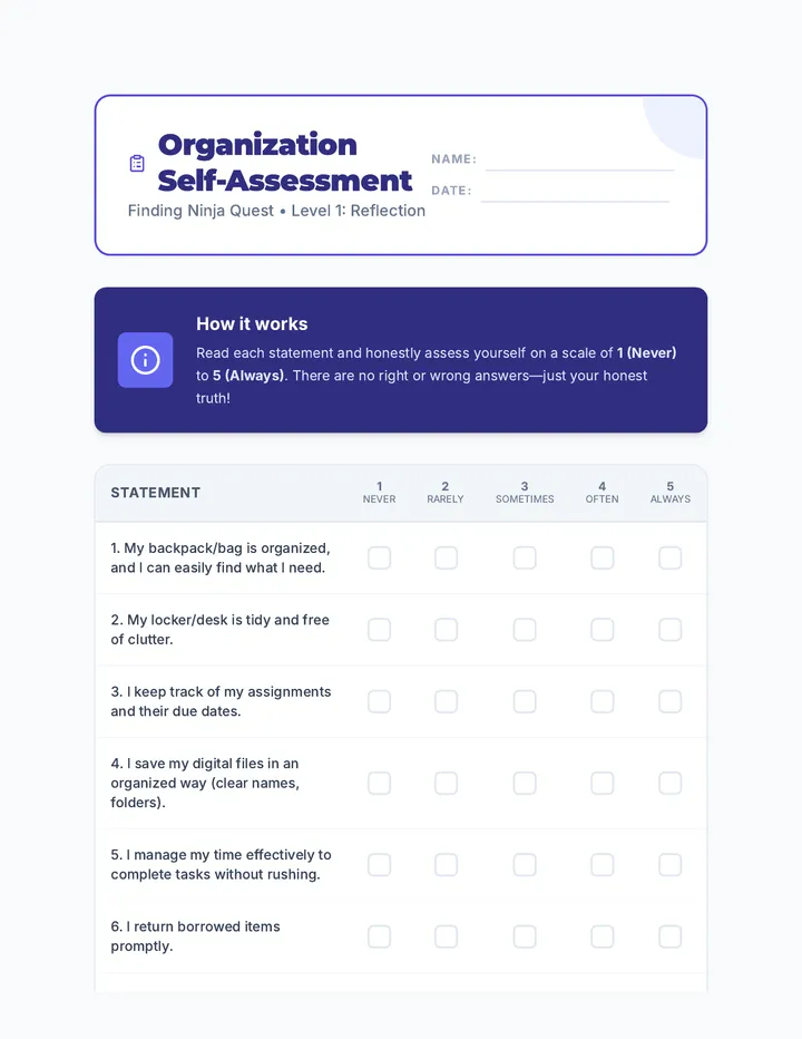 Organization Self-Assessment Worksheet