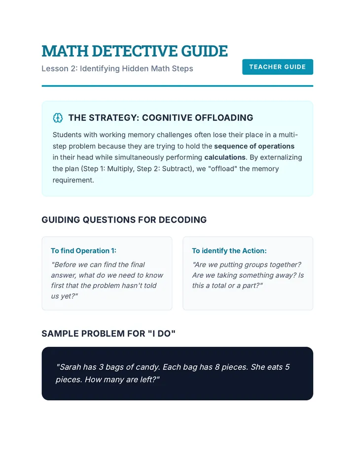 Hidden Steps Teacher Guide