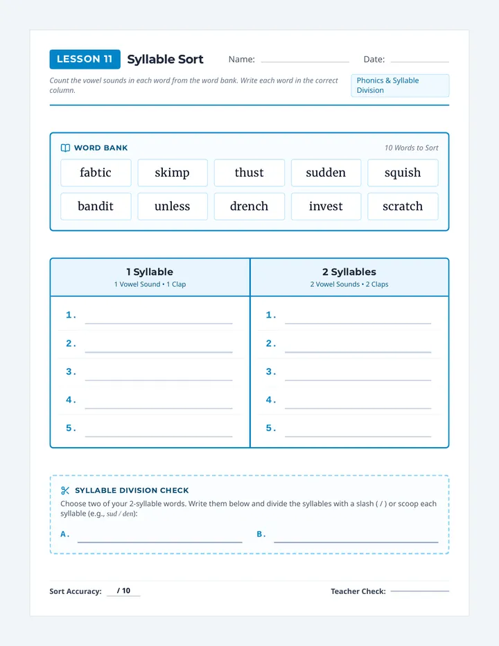 Lesson Eleven Workbook Pages