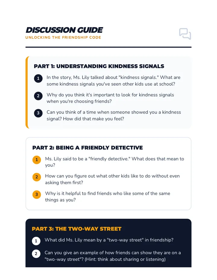 Friendship Discussion Guide