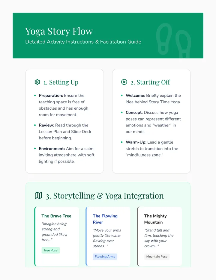 Yoga Story Activity Instructions