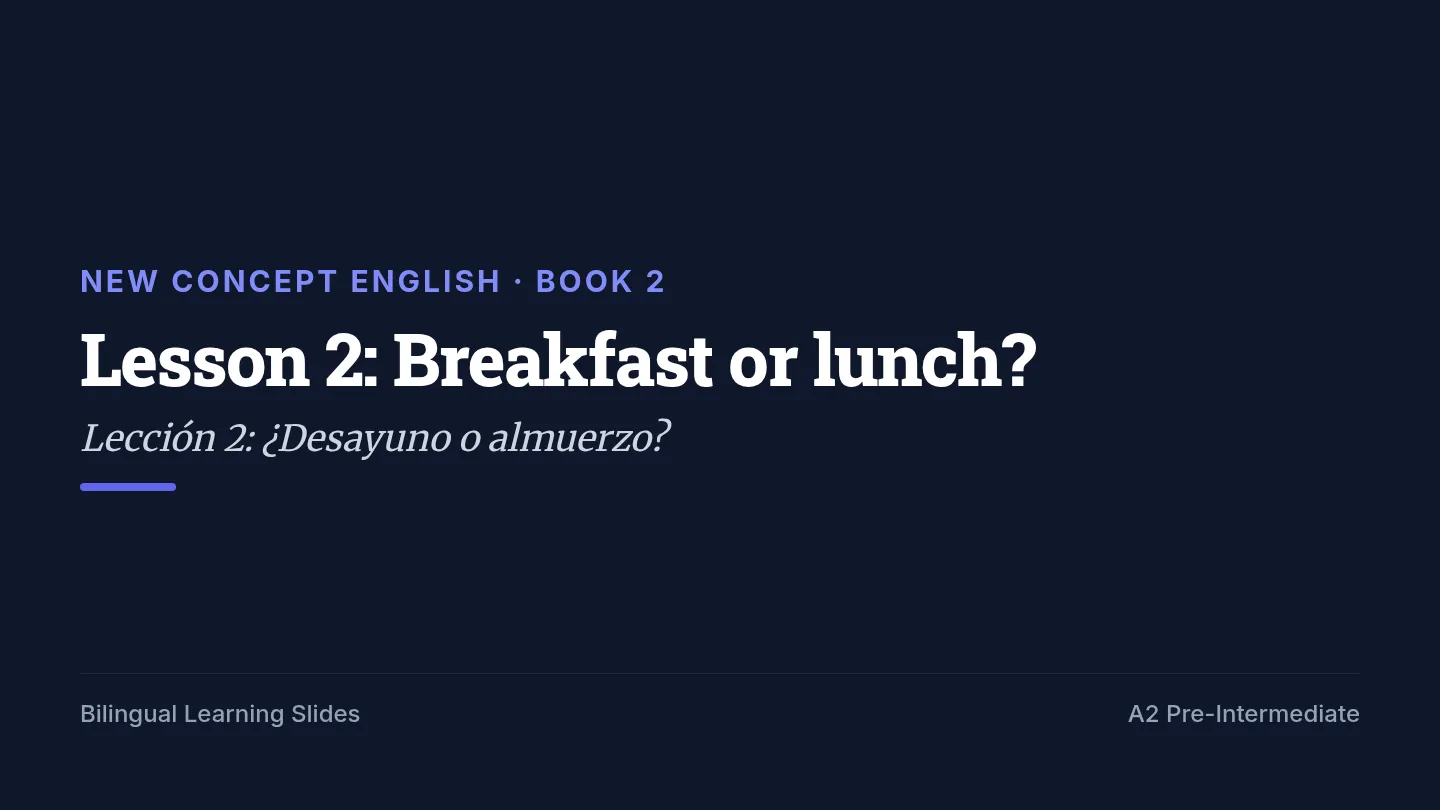 Breakfast or Lunch Presentation Slides