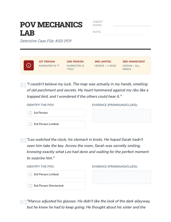 POV Mechanics Worksheet