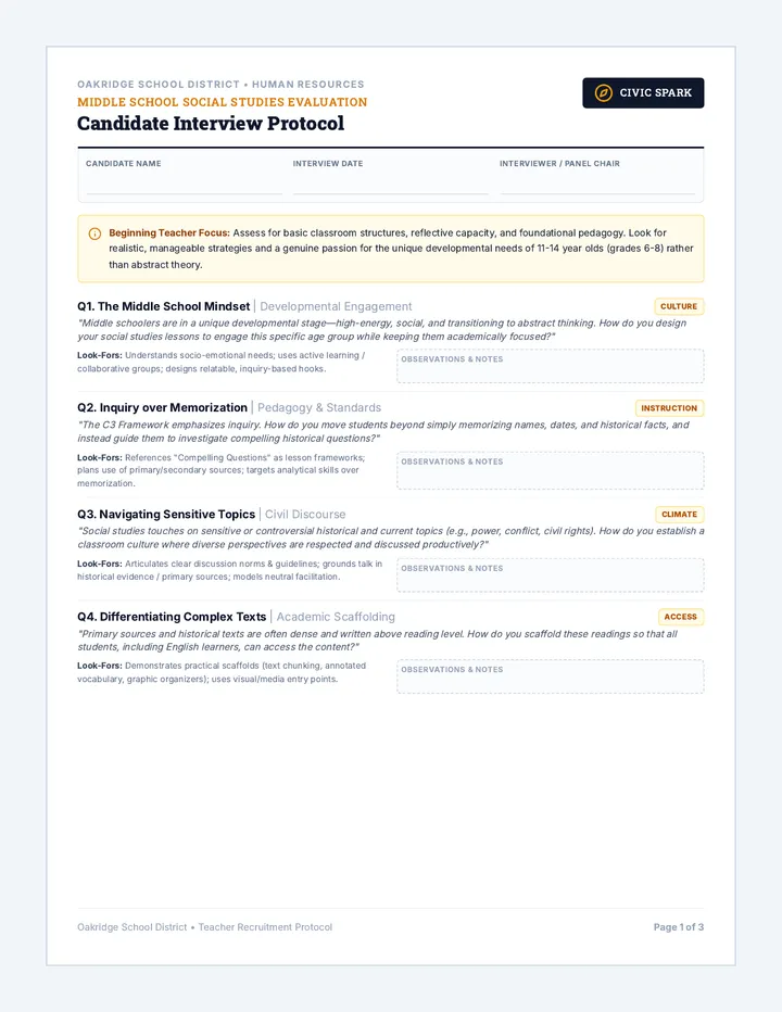 Civic Spark Interview Guide