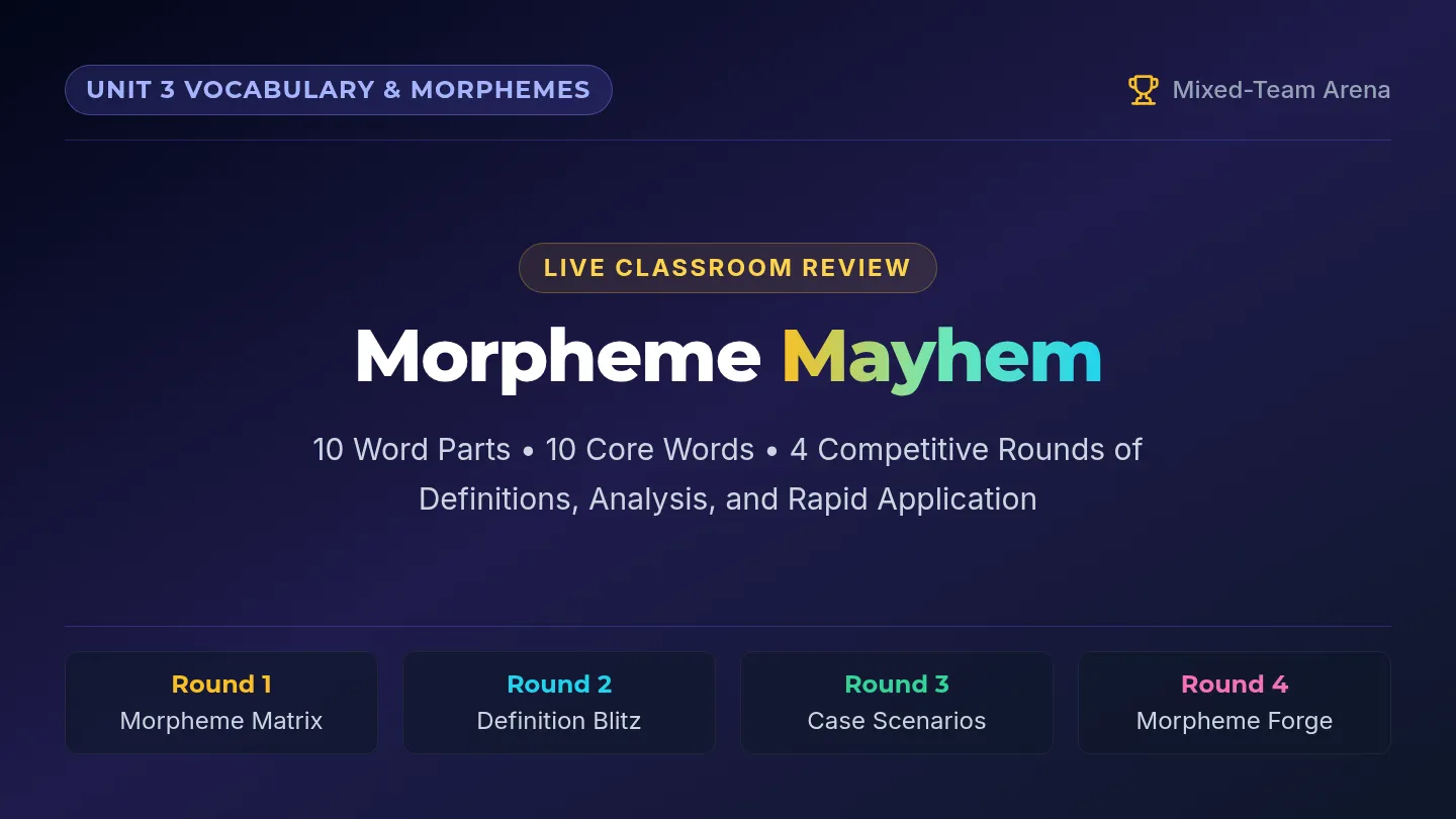 Morpheme Mayhem Game Slides
