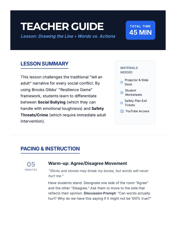 Drawing the Line Teacher Guide