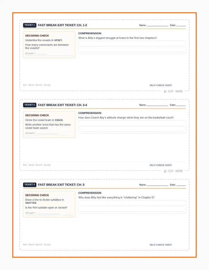 Fast Break Exit Tickets