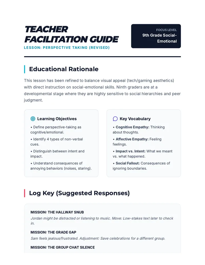 Teacher Facilitation Guide Revised