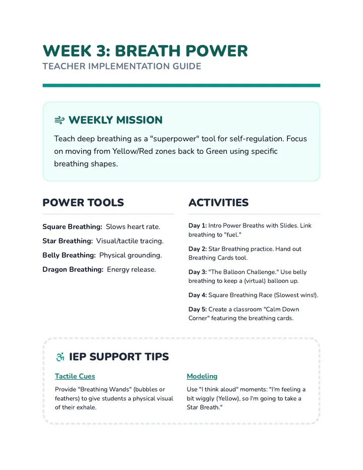Week 3 Breath Power Teacher Guide