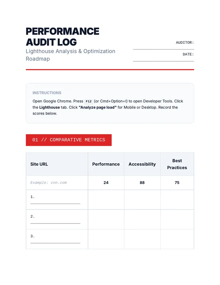 Performance Audit Log