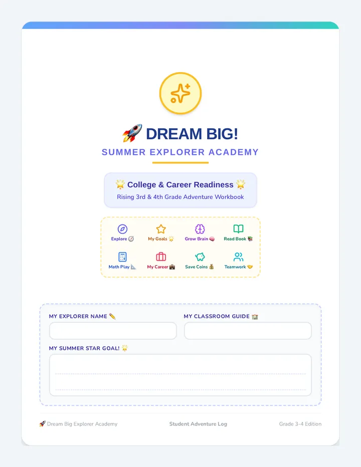 Dream Big Student Workbook