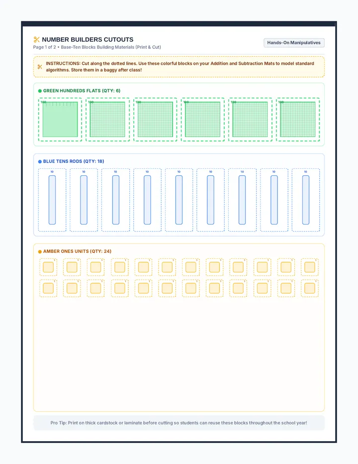 Number Builders Cutouts