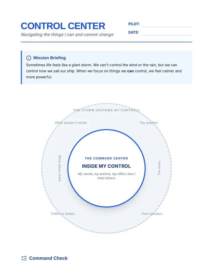Control Center Worksheet