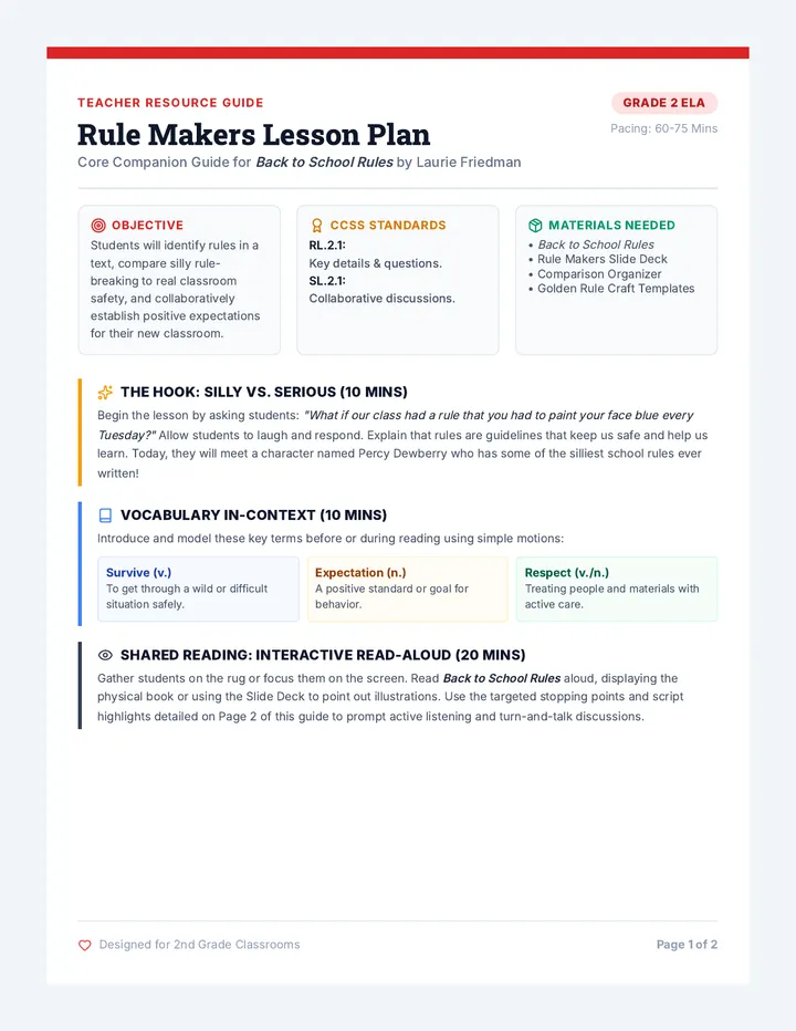 Rules Read Aloud Guide