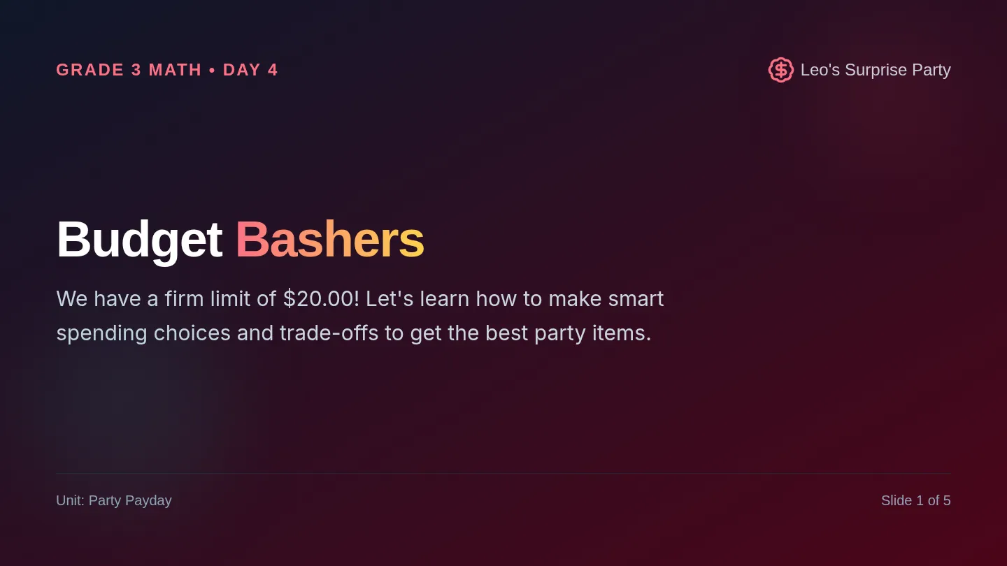 Budget Bash Slides