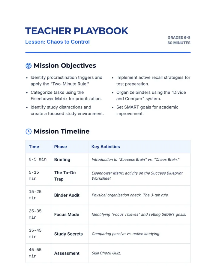 Teacher Playbook Guide