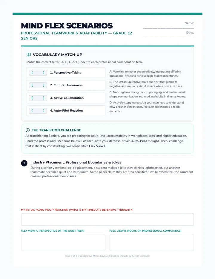 Mind Flex Scenarios page 1