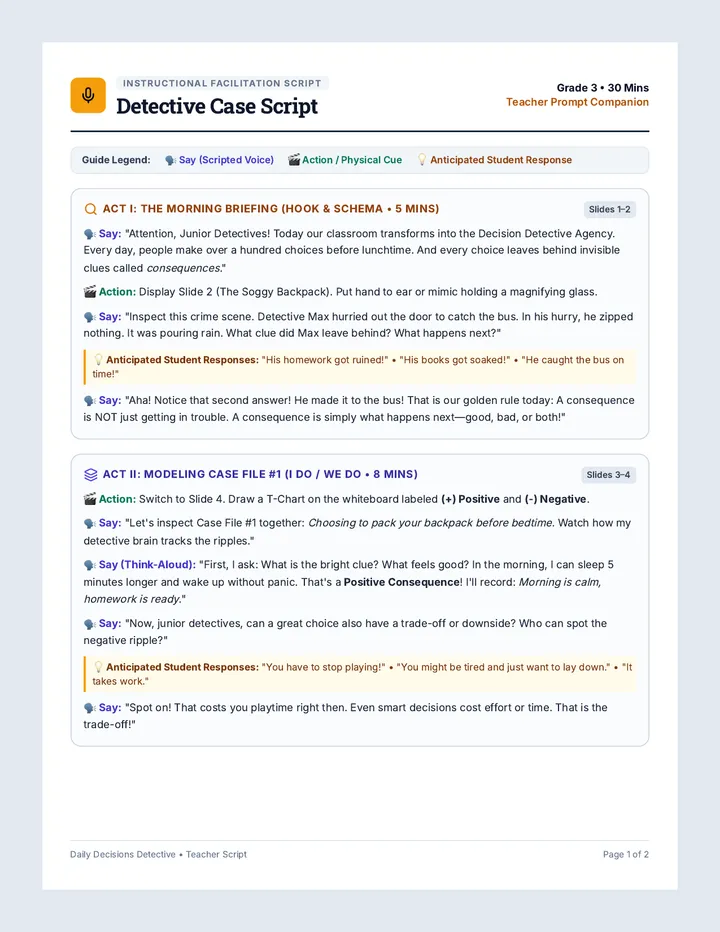 Detective Case Script