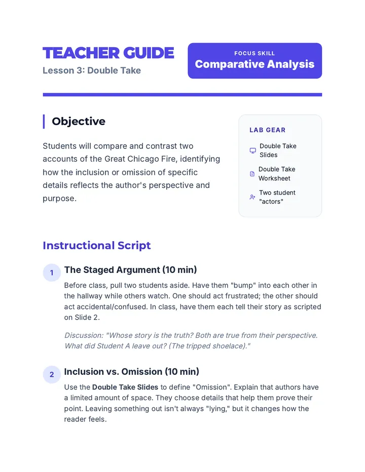 Double Take Teacher Guide